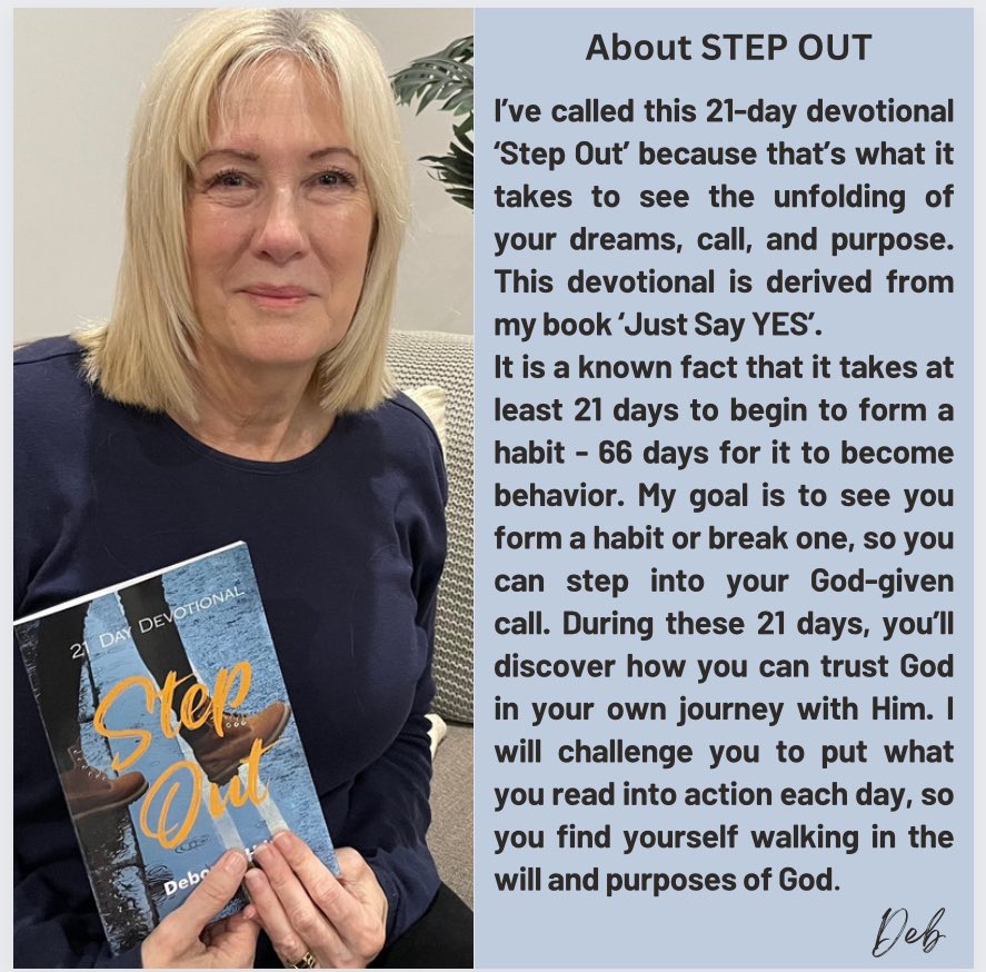 Kick start your year with my STEP OUT devotional to get you moving on your destined path or help you navigate your next season. Available all online bookstores NOW.