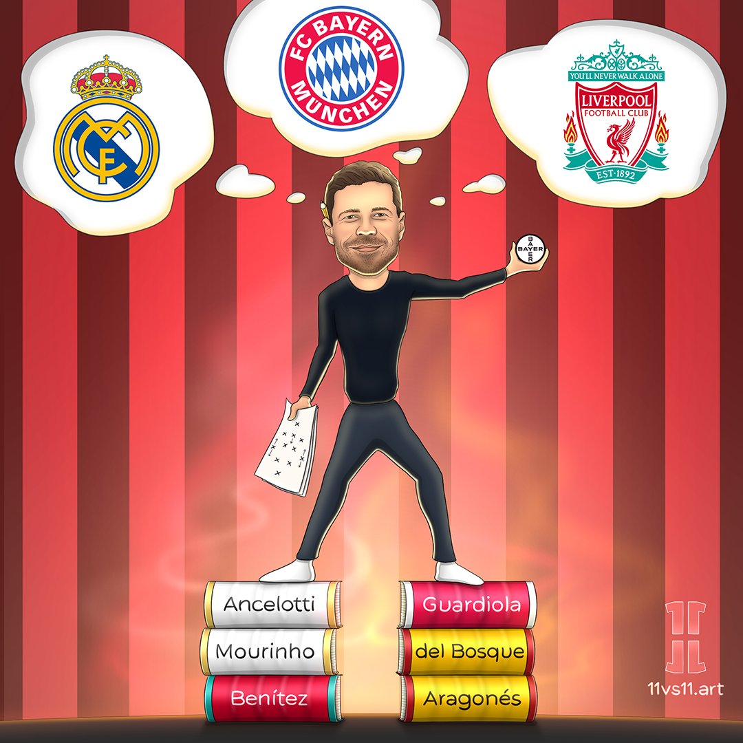 What will @XabiAlonso's next club be? 🤔 🇪🇸 @realmadrid 🇩🇪 @FCBayern 🏴󠁧󠁢󠁥󠁮󠁧󠁿 @LFC 🏴‍☠️ other (which one?) 📚🔝 | #XabiAlonso #Bayer #Bayer04 #BayerLeverkusen #Bundesliga #RealMadrid #FCBayern #LiverpoolFC #Benitez #Mourinho #Ancelotti #Aragones #delBosque #Guardiola #11vs11art