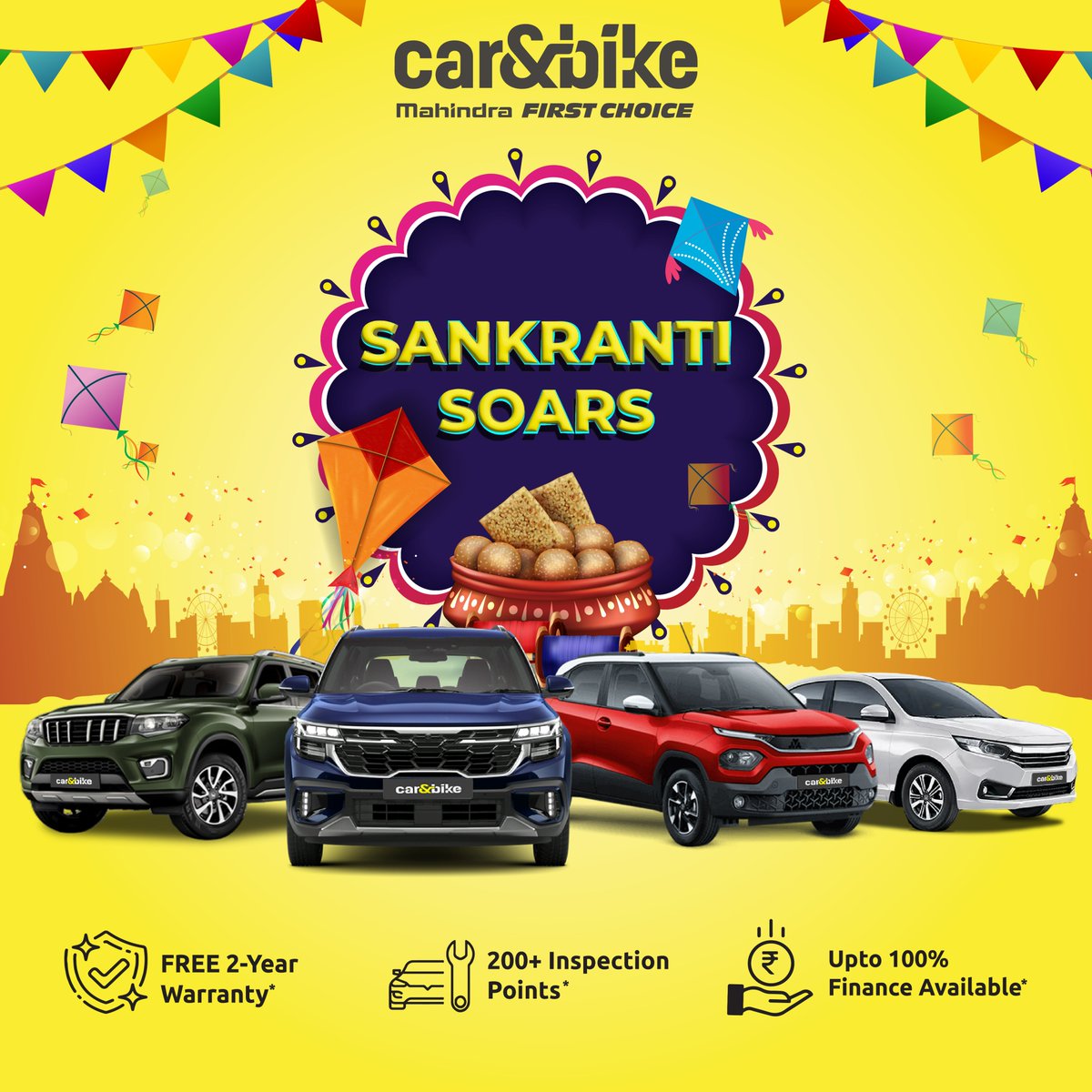 Unveiling our Makar Sankranti exclusive collection of pre-owned cars. Visit our store to embrace the journey ahead with style and substance! #MakarSankranti #Preownedcars #Car #MFCWL