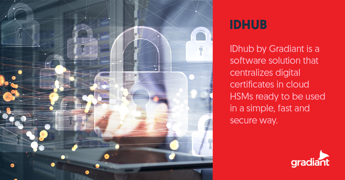 Gradiant's tweet photo. 🔐IDhub by Gradiant allows you to securely store your customers' digital certificates in the #cloud and also unifies them in an #HSM for use anytime, anywhere. A perfect solution for #fintechs.
https://t.co/kQbOBqpnpR #IDHUB #cybersecurity #privacy https://t.co/RvMmMAToFf