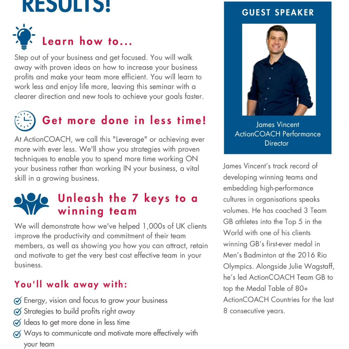 StephenN79's tweet photo. Business Owners Take Note 👇

Join our FREE ActionCOACH Lunch and Learn Webinar 🌐 to Unlock your Businesses Success 🌟 

Upcoming Webinar Dates 📆

10th and 24th Jan
7th and 21st Feb
6th and 20th Mar
17th Apr

Message me to register your interest 👍 https://t.co/QiWPfOWGlz