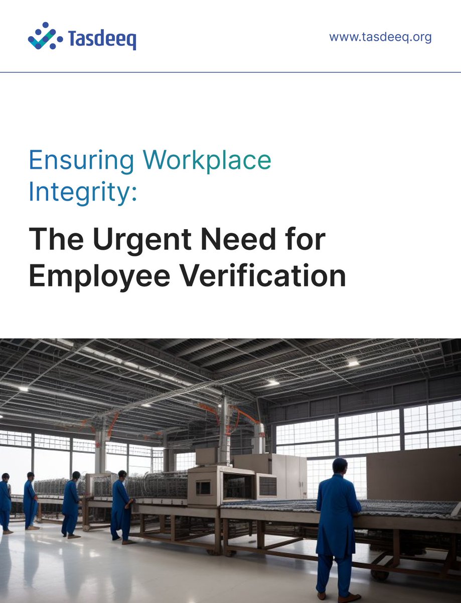 Recent thefts at #Pakistan #Steel #Mills spotlight the critical importance of #employeeverification. Safeguard your business with #Tasdeeq background check service. Prevention is key.

🖥️Web Login: spwt.tasdeeq.org
📱App: bit.ly/3x8zKdy

🌐tasdeeq.org