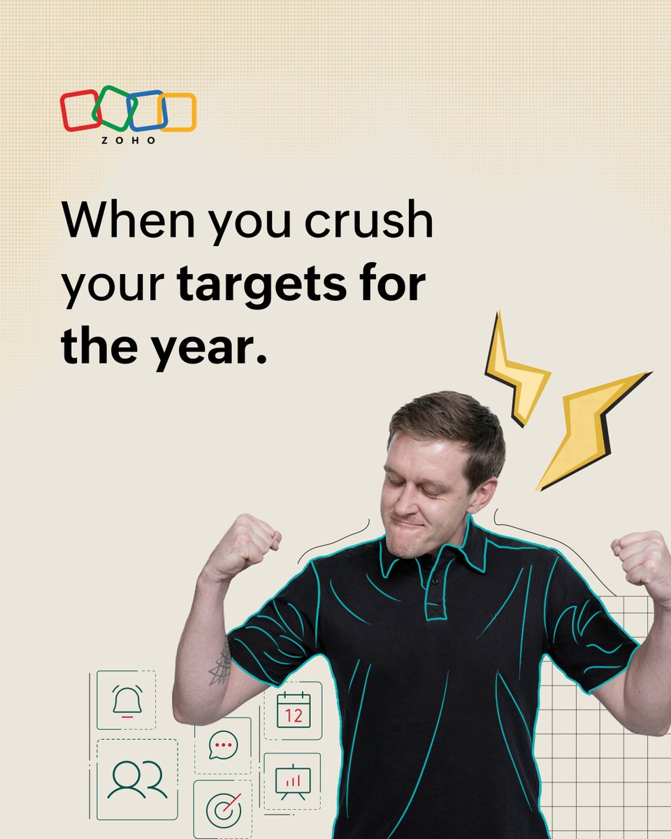 ZohoAfrica's tweet photo. Here's to another year of smashing targets!
Discover the power of #ZohoApps for ticking all the boxes, and with #ZohoTech, you'll excel like a pro in 2024 and beyond. https://t.co/1YOKN24z0p