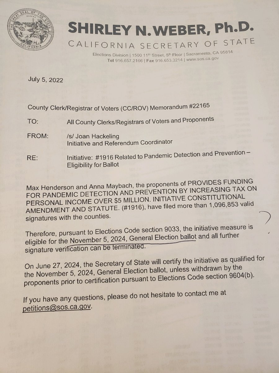 RallyCali's tweet photo. @BretWeinstein While you sleep, an incredibly well-funded 2024 California ballot initiative named after the Rockefeller Group's #PandemicPreventionInstitute and funded by #SamBankmanFried and #CariTuna will establish a medical czar over healthcare goes unnoticed, unaddressed. https://t.co/JgINPFkNJR
