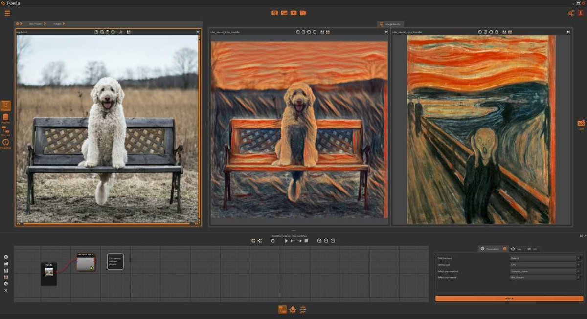 IkomiaOfficial's tweet image. 🎨 Transform any image into art with Neural Style Transfer and the Ikomia tools. 

In this new blog post:

- Practical steps for applying NST in your work.
- Python code snippets for a smooth NST integration.

buff.ly/48vpPyJ

#NeuralStyleTransfer #DigitalArt #AI