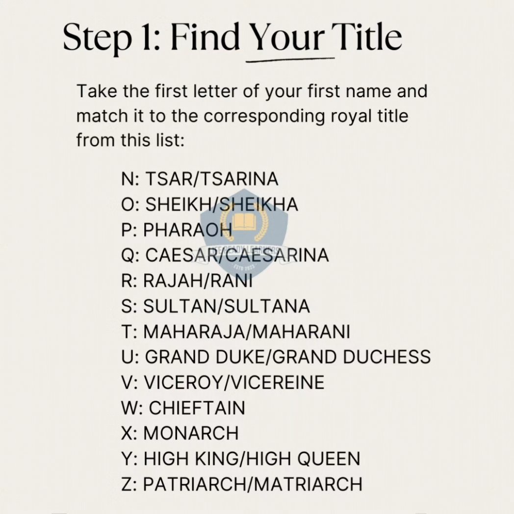 LRLearners's tweet photo. Let's play a game. What's your Royal name? 😂 See the rest in the comments https://t.co/YrcahnowbA