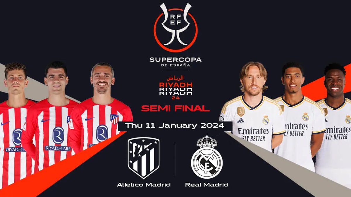 Real Madrid vs Atletico Madrid Full Match 10 Jan 2024