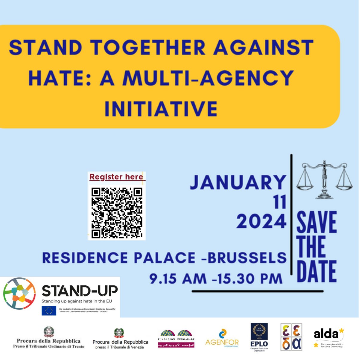 StandUpEu's tweet photo. 📢Let's celebrate successes, share stories and map the way forward for a future filled with empowerment and change, under the banner of fighting hate in Europe.  

📝Registration form:
https://t.co/GfKrDRkNuz https://t.co/ABljPEw7q3
