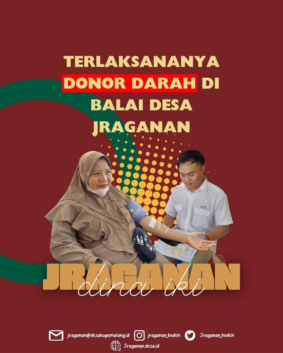 Jraganan_Bodeh's tweet photo. [TERLAKSANANYA DONOR DARAH DI BALAI DESA JRAGANAN]

Telah diselenggarakan donor darah di Balai Desa Jraganan hari ini (9/1) oleh PMI. Kegiatan ini diikuti oleh masyarakat Desa Jraganan dengan antusias. Ayo donor darah!

#jraganan #desaku #desajraganan #pemalang #donordarah https://t.co/1lnIN4WpYK
