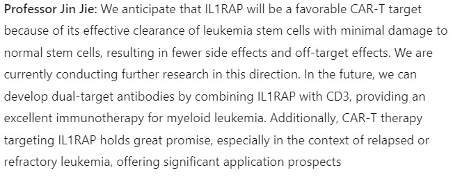 FrillePelle's tweet photo. IL1RAP is highly expressed in myeloid leukemia, accounting for 80% to 90% of cases. As it is expressed on the surface of AML tumor cells, it serves as an excellent target for antibody therapy

Cantargia längt fram i utvecklingen💪

https://t.co/d2TcMHMaRl https://t.co/tBGzcuuvPi