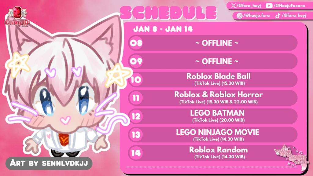 RubyID07's tweet photo. [Haeju Schedule]

Guyss~ nih jadwalnya @fxra_heyj udh keluar yaa~

Sok dicatet~

#Vtuber #VtuberID #RubyID https://t.co/YbN8ssNXwj