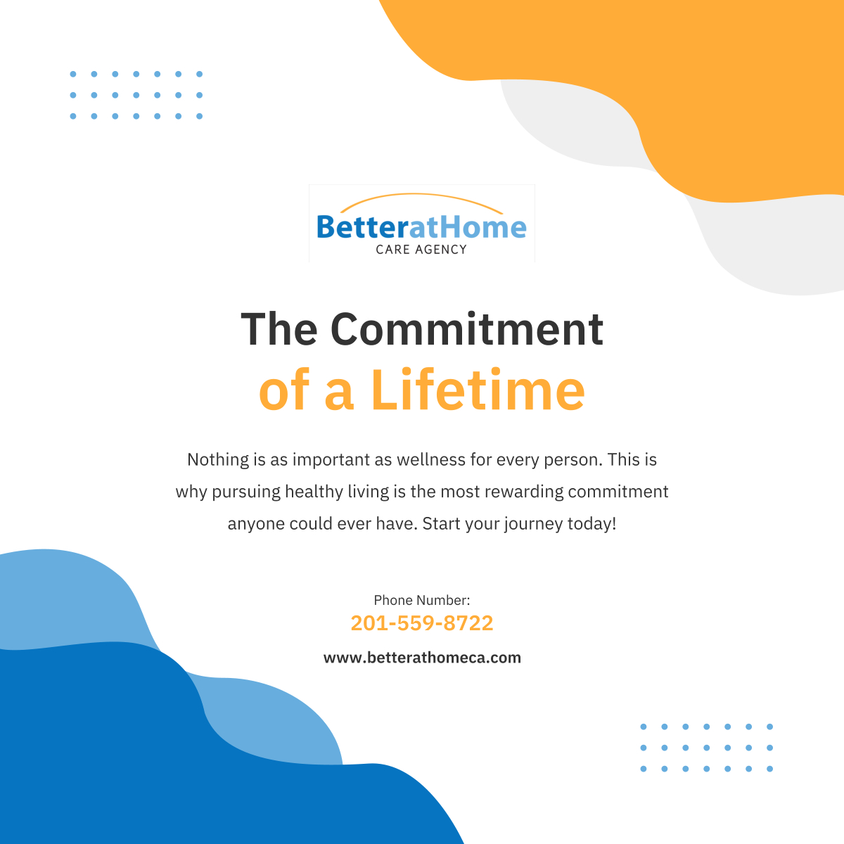 betterathomeca's tweet image. Practicing a healthy lifestyle should be the goal of all people. Through this, they can protect wellness while earning different health benefits at the same time. It’s never too early or too late to begin.

#HomeCare #HackensackNJ #LifetimeCommitment