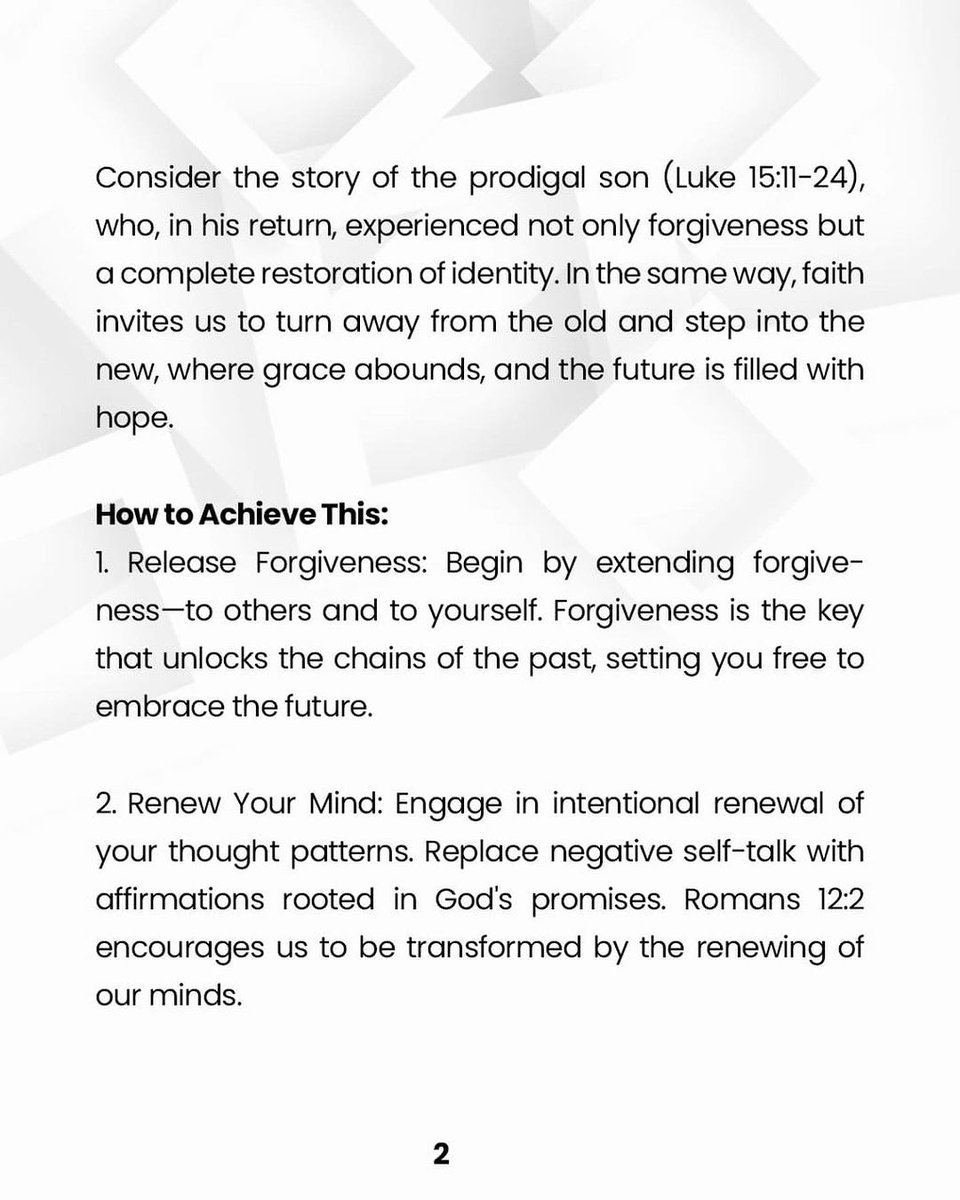Harvestersabj's tweet photo. FASTING DAY 2:
Todayโs devotional is a powerful reminder that with faith, we step into new beginnings by leaving the past behind.
Surrender those old patterns, doubts, or fears so you can make room for the new.
#FaithJourney #NewYearVision #HarvestersPrayers #abujachurch https://t.co/NktXtI5u0I