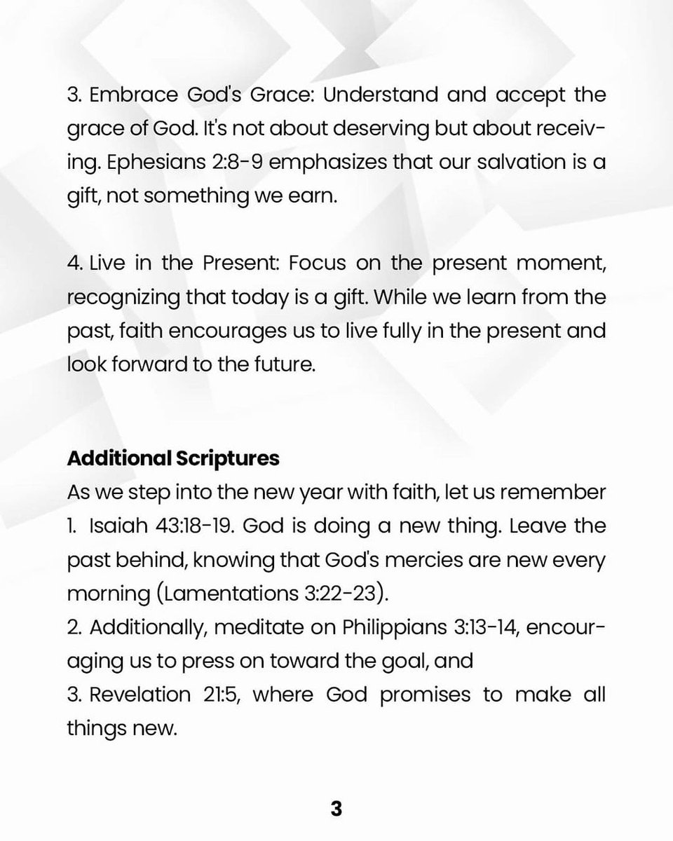 Harvestersabj's tweet photo. FASTING DAY 2:
Todayโs devotional is a powerful reminder that with faith, we step into new beginnings by leaving the past behind.
Surrender those old patterns, doubts, or fears so you can make room for the new.
#FaithJourney #NewYearVision #HarvestersPrayers #abujachurch https://t.co/NktXtI5u0I