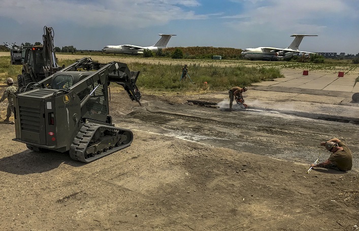 theUBN's tweet image. #Ukraine is preparing its #airfields for the operation of Western fighter jets (#F16). Inside Ukraine, complex and precise work is underway to prepare the infrastructure to protect it, including using air defense systems.