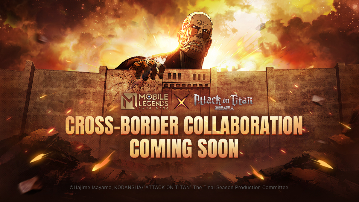 MobileLegendsOL's tweet photo. MLBB × Attack on Titan collaboration is coming in full force!
How will the passionate youngsters and unique omni-directional mobility gear clash with the Land of Dawn? Stay tuned!
PS: Which heroes do you think would fit the anime characters? What classic scenes are you looking forward to seeing in MLBB?
#MobileLegendsBangBang
#MobileLegendsBangBangxATTACKONTITAN
#MLBBxAOT
#MLBBNEWSKIN