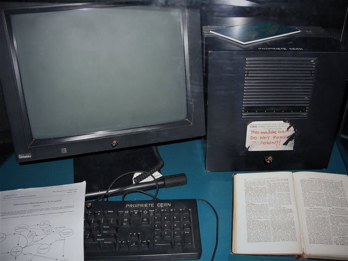 This NeXTcube had the honor of being Tim Berners-Lee's first-ever World Wide Web server! 🌐 Bet it never imagined becoming an internet celebrity. 😂 #WebBeginnings #TechComedy