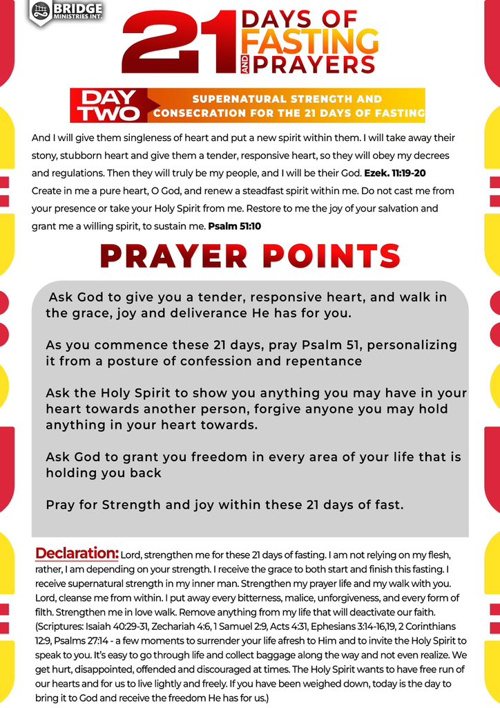 TheBMIChurch's tweet photo. Prayer points for Day 2.
#day2
#bridgeministries https://t.co/MYHdSWlXFA