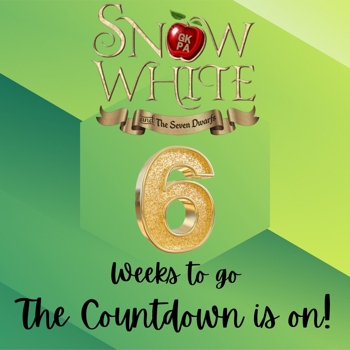 The countdown is on! 🍎🍃6 Weeks until we are on stage performing our Pantomime! 🍎🍃 Tickets are available on our website! Use the link to buy your tickets - gkpa.uk/event-details/…