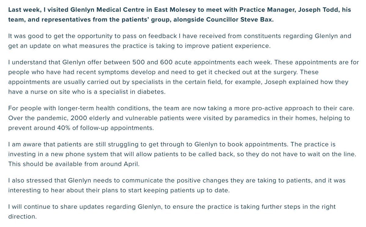 DrSteveTaylor's tweet photo. 3 GPs made redundant because ARRS roles have replaced them in this practice in Conservative Surrey

I wonder if this was the plan @DominicRaab 12 months ago
@VictoriaAtkins @andrealeadsom
Concerning @DAUK_GP @doctor_katie @DrSelvarajah @BMA_GP @wesstreeting @rcgp @Parody_RCGP https://t.co/LUKNu0ONlf