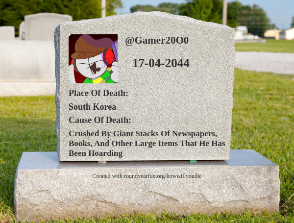 Gamer20O0's tweet photo. This is how and when I will die https://t.co/VxuZtM0Knm

⠀ https://t.co/nkH6MDkXgf