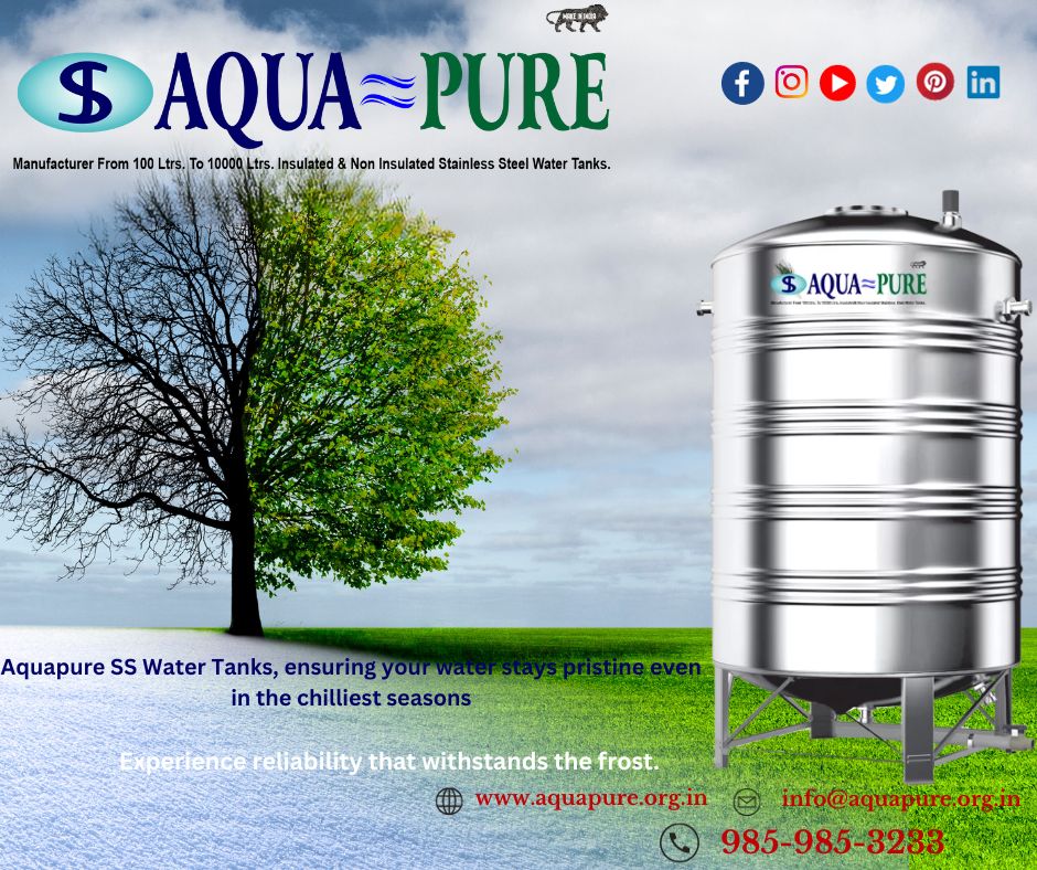 Dive into sustainability with Aquapure's Stainless Steel Tanks! Be a part of the movement for a cleaner, greener future! 💧🌍 
🌐aquapure.org.in
📞985-985-3233
#AquapureSmartTanks #InnovativeWaterSolutions #CleanWater #SurakshitPaani #AquapureQuality #StainlessSteelTank