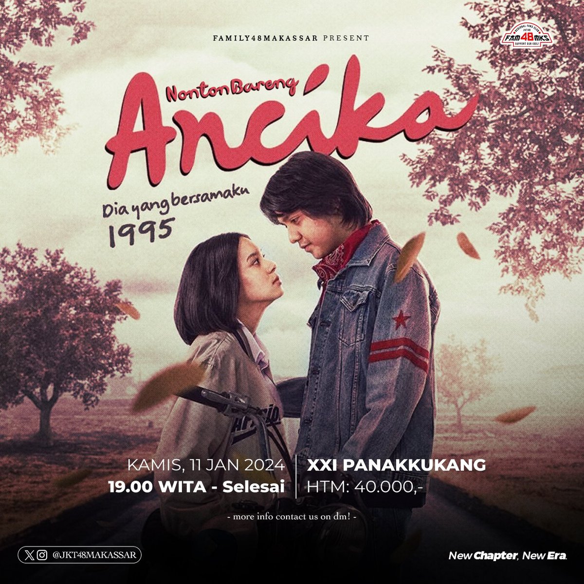 Halooo para warga! Nih info buat kalian-kalian yang nanya tentang nobar film “Ancika : Dia yang bersamaku 1995”  Disimak baik-baik yah! kuyyy ramaikan, jarang-jarang nih penbes mau nobar kayak gini wkwkwk. untuk info selengkapnya bisa cek postingan ini dan dm semua sosmed kami ya