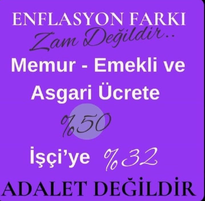 Kamuda en ağır işleri biz yaparız, olsun işimizdir eyvallah.
Bizi işlerimiz değil de ekonomik sıkıntılar yorar.

SEYYANEN ZAM BİZİM DE HAKKIMIZ!
#SeyyanenZam 
#kamuiscilerizamistiyor
<a href="/isikhanvedat/">Prof. Dr. Vedat Işıkhan</a>
<a href="/memetsimsek/">Mehmet Simsek</a>
<a href="/csgbakanligi/">T.C. Çalışma ve Sosyal Güvenlik Bakanlığı</a>
<a href="/hakiskonf/">HAKİŞ KONFEDERASYONU</a>