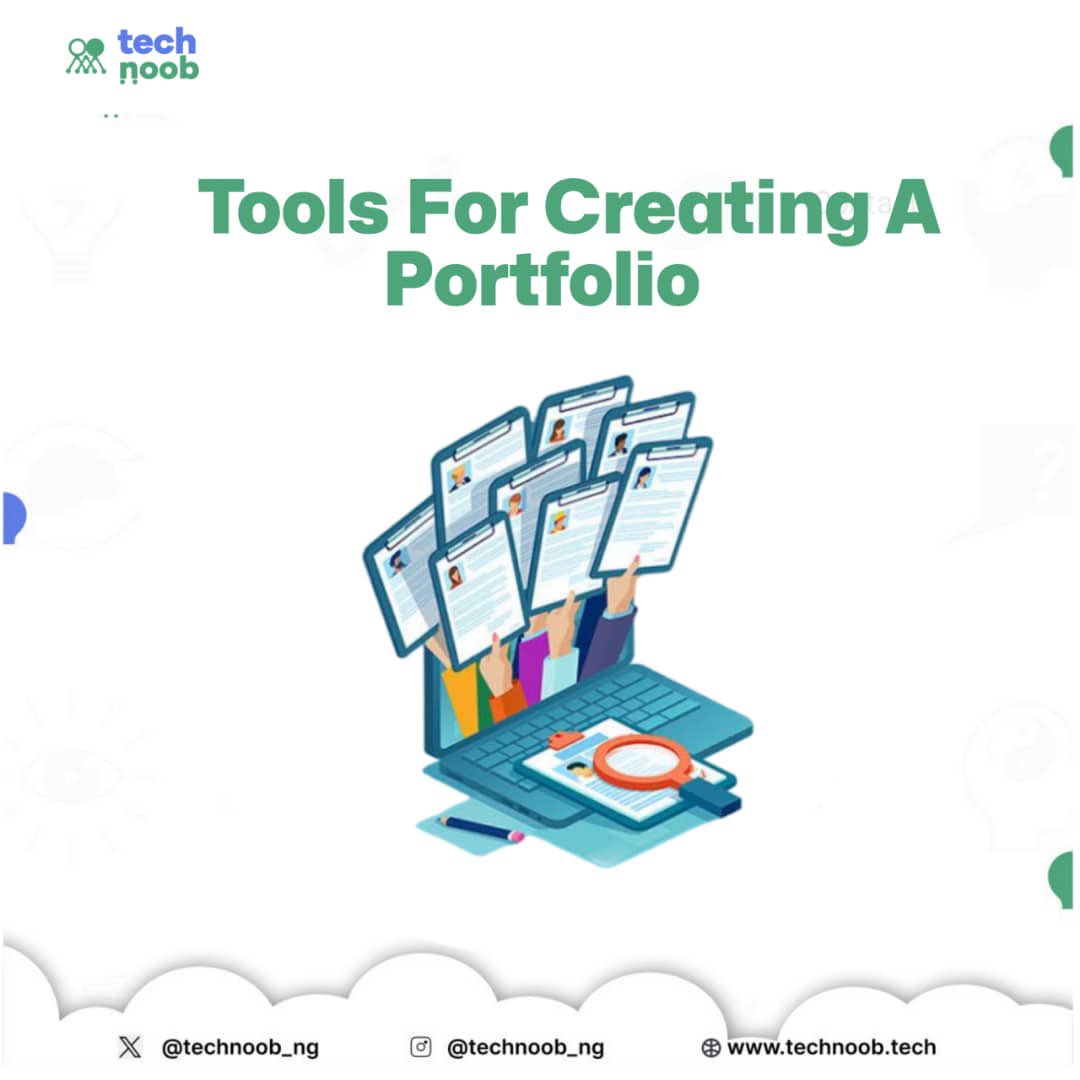 technoob_ng's tweet photo. Hello TechNoobies, Hearing the word “Portfolio” for the first time in the Tech space? 🤔

Here’s a quick look into it- A Portfolio is a collection of your works and projects. It is essential to build as you level up in your journey. 💙💚

#TechNoob #BuildingYourPortfolio https://t.co/S5VFEB7VmB