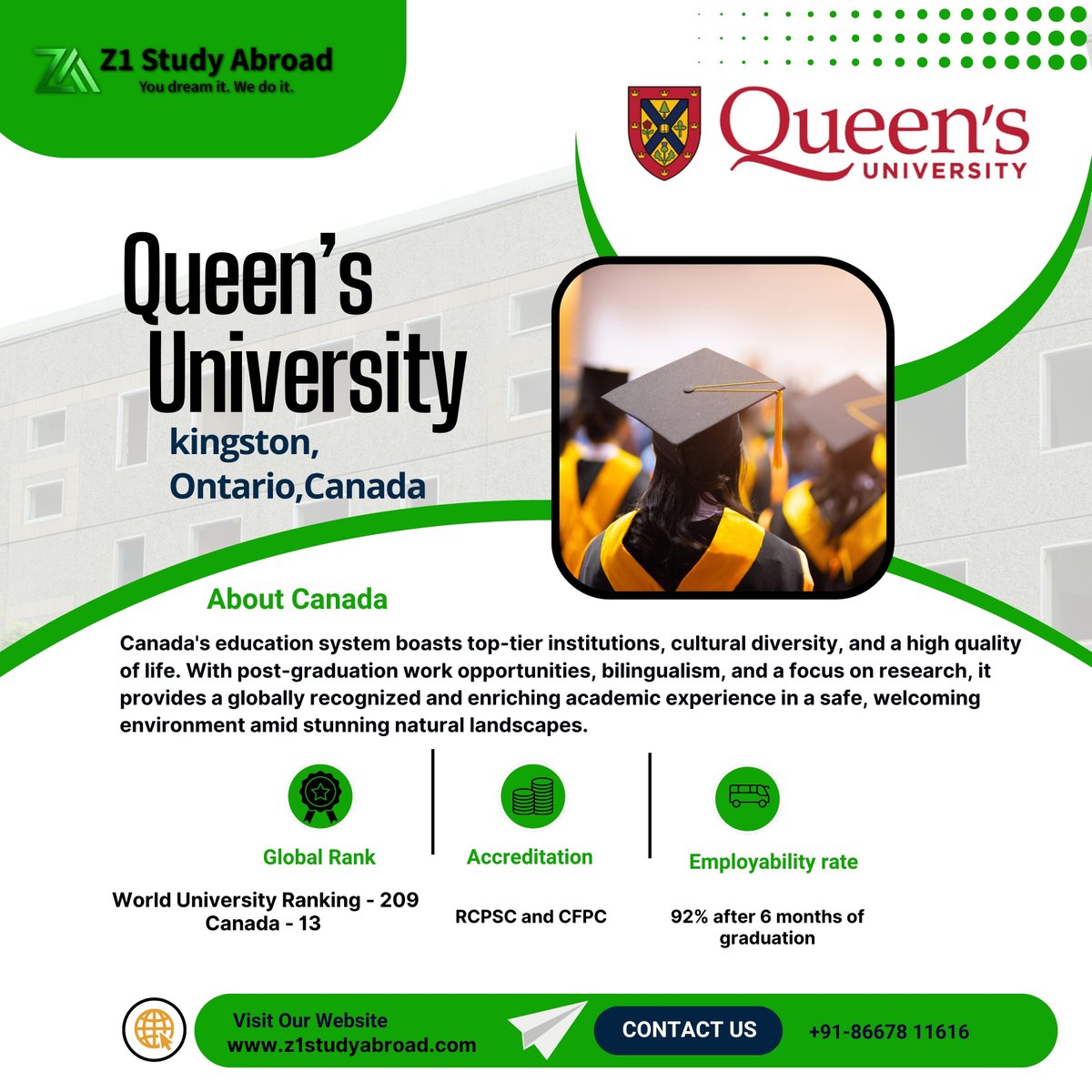 Are you planning to study at Queen's University Canada?

#queensuniversity #studyabroad #education #canadastudyabroad #globaleducation #graduatedegree #canada #highereducational #internationaleducation #studentexperience #educationalforall #studyabroadjourney  #z1studyabroad