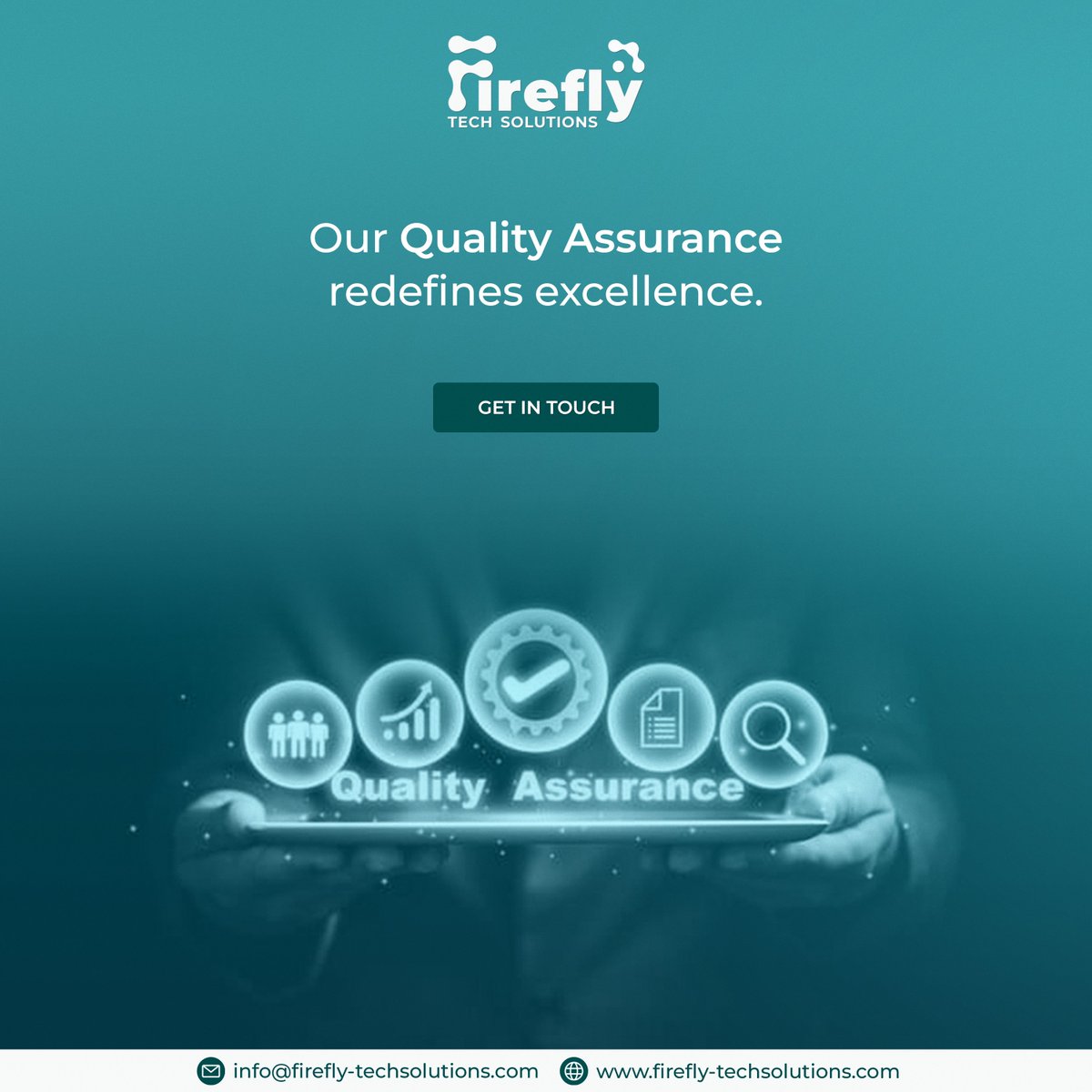 Excellence isn't a goal; it's a standard. Our Quality Assurance goes beyond testing; it redefines excellence in every aspect.
Get in touch to elevate your standards and ensure top-notch quality for your digital solutions.
#QAExcellence #QualityRedefined #TechSolutions #Firefly
