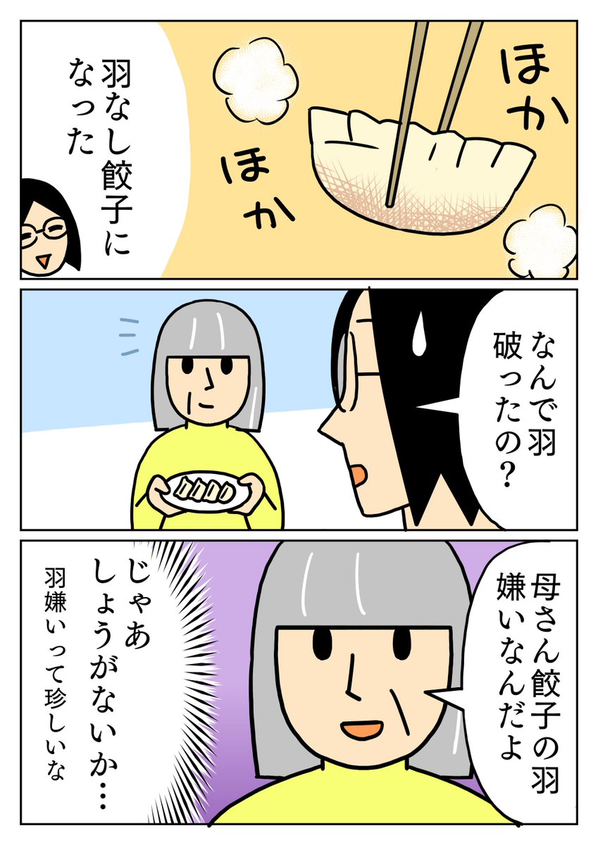 母、羽はいらない派です。
#日常垢  #餃子 