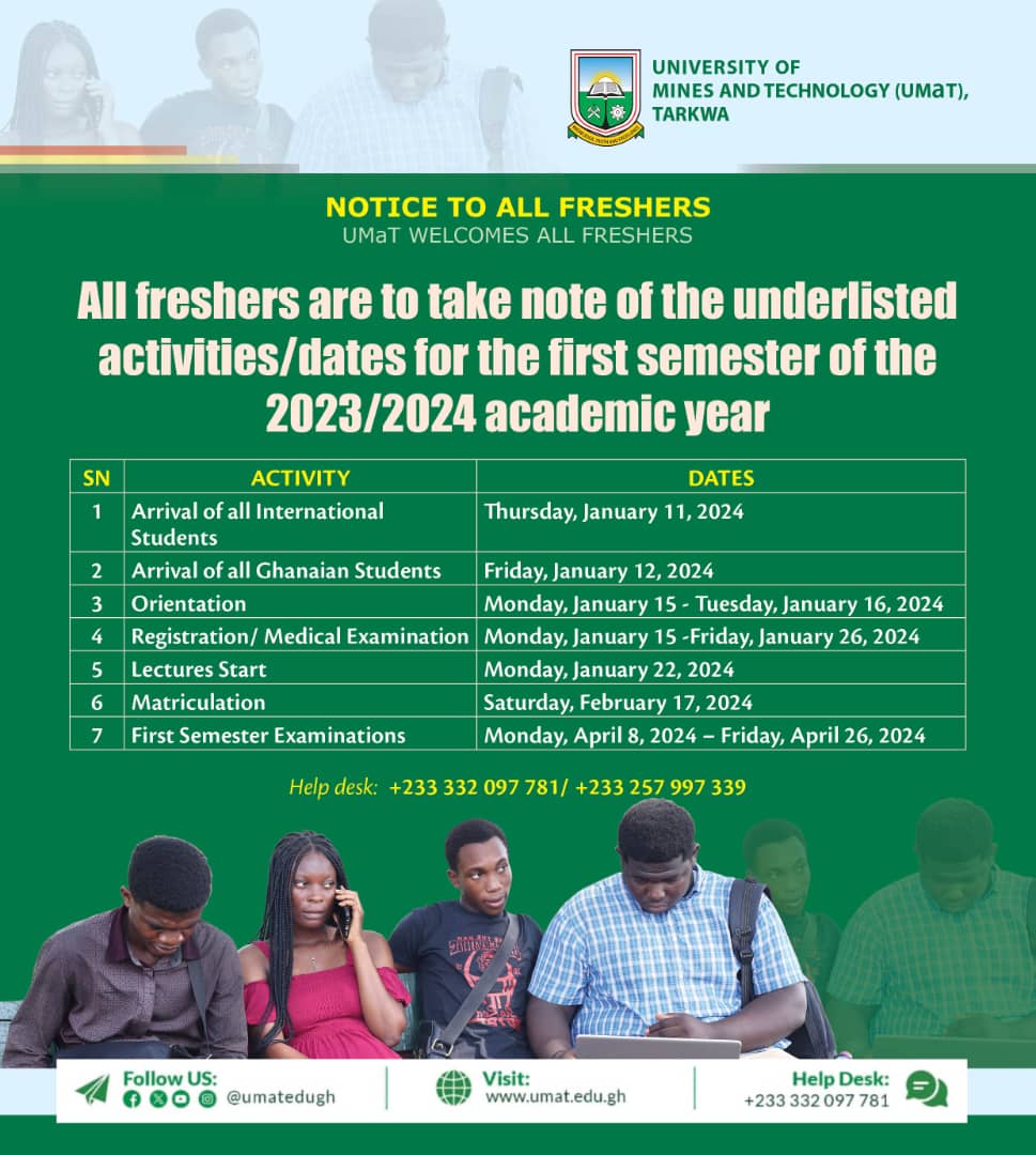 UMaTedugh's tweet photo. A new year, a new semester and we are welcoming new students. Congratulations to all freshmen for making it to the University of choice. We look forward to embark on a wonderful journey of self development with you.🎉🎊 https://t.co/Brgx2hGiGP