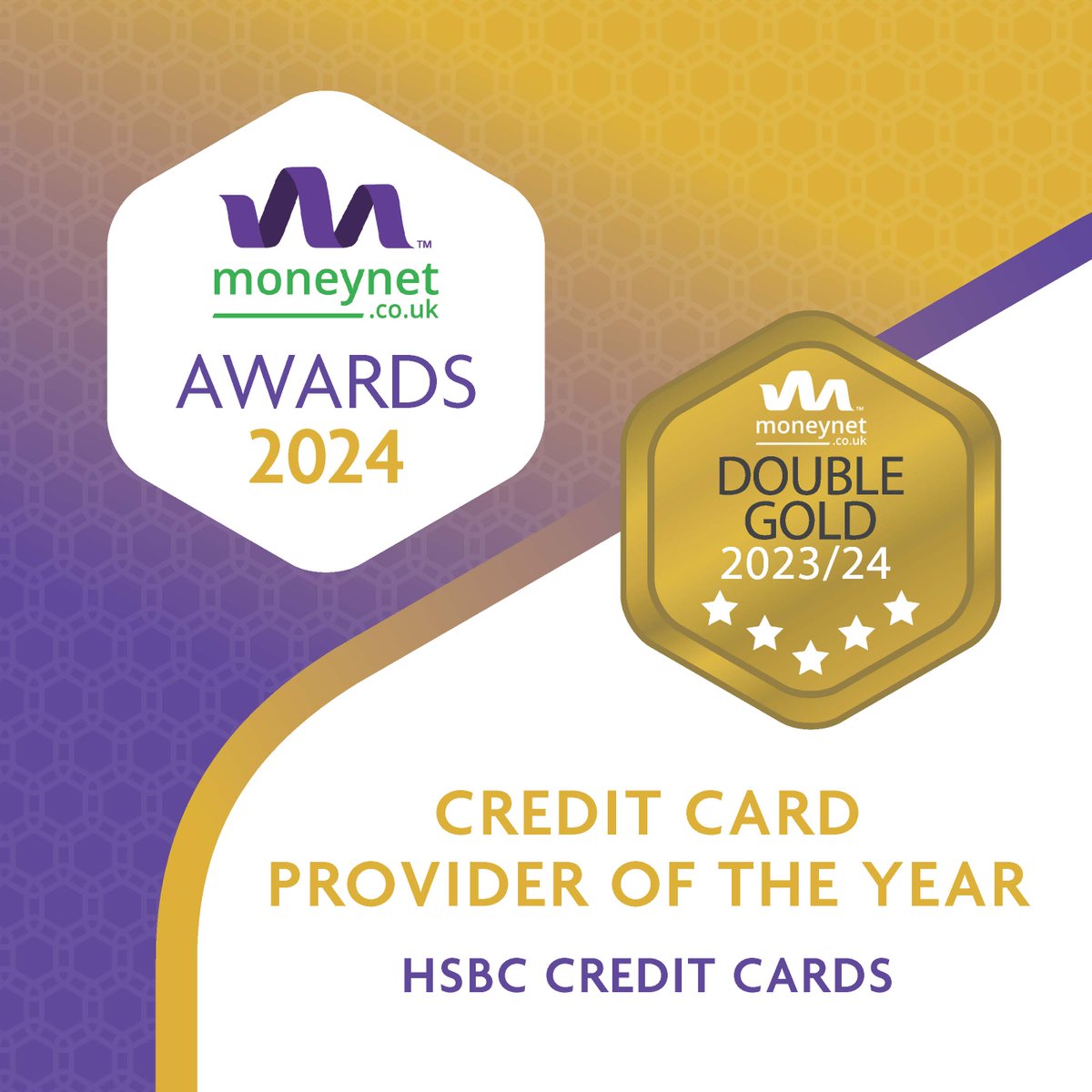 Congratulations to @HSBC_UK for scooping 'Credit Card Provider of the Year' for the second year running at the 2024 Moneynet Awards