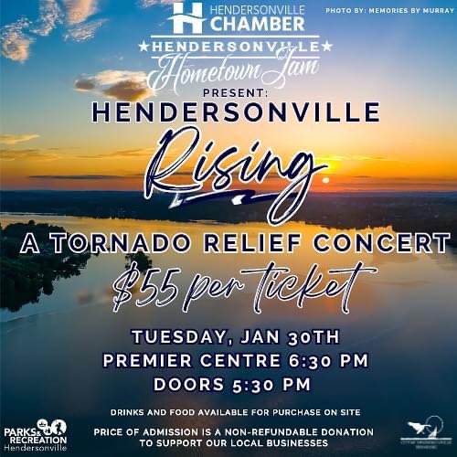 🚨 HOMETOWN JAM ARTIST ANNOUNCEMENT 🚨
The very first artist to reach out to us and say “Anything to help my hometown and I’ll be there” was 
<a href="/joshmirenda/">Josh Mirenda</a> 
So our Hometown Boy is bringing his number one hits HOME on January 30 for #HendersonvilleRising