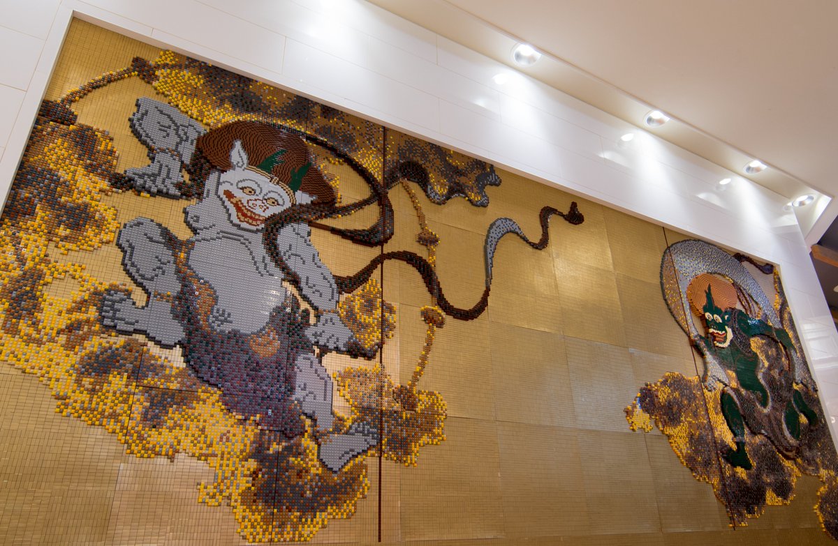 壁掛け　風神と雷神 ファイル:Fujinraijin-tawaraya.jpg - Wikipedia