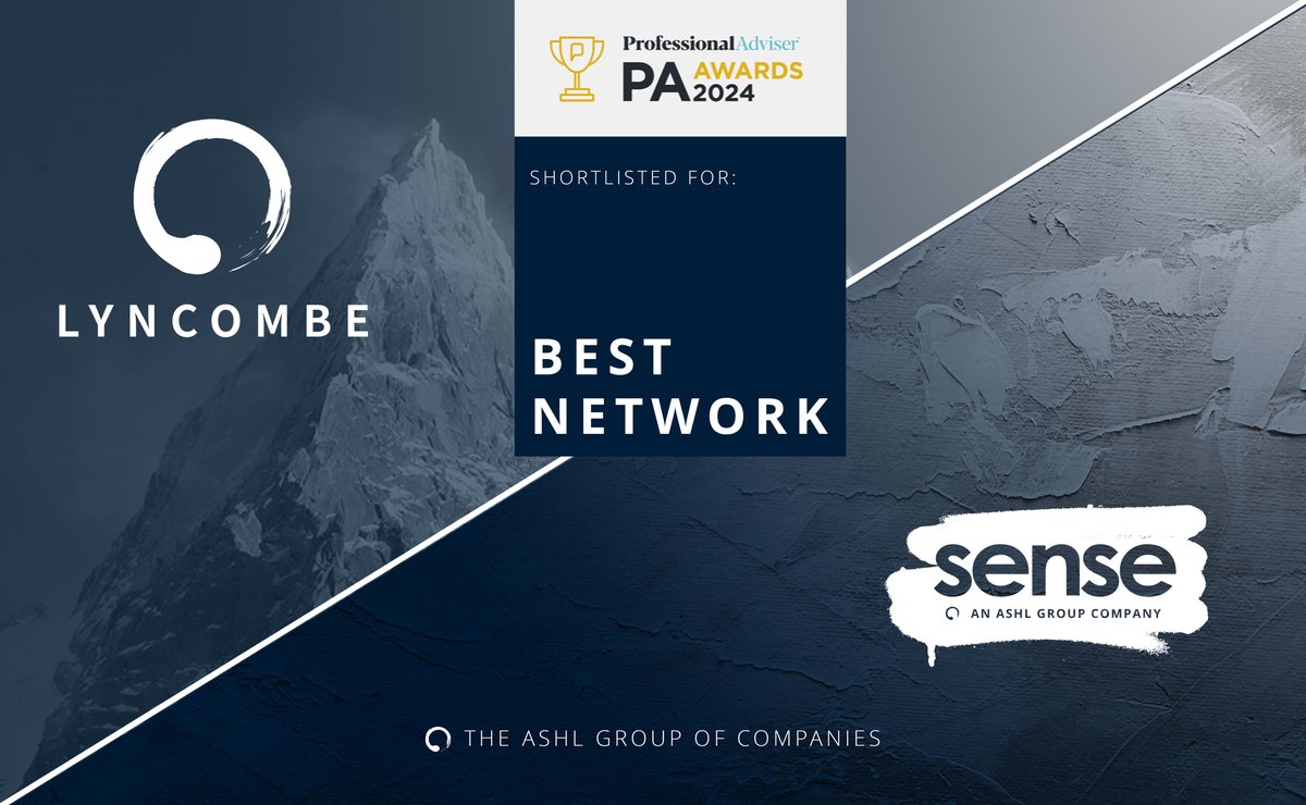 ASHLGroup's tweet photo. We are proud to announce that both Lyncombe Network &amp; Sense Network have been shortlisted for the "Best Network" award at the Professional Adviser Awards 2024. 

#PartnerOfChoice #ASHLGroup #LeaveYourMark

https://t.co/6v7rUyeUeT https://t.co/TPURFwUnwG