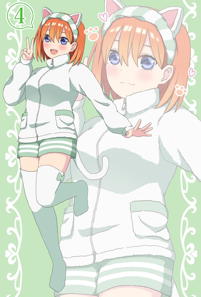 やよいさんがTwitterに投稿した中野四葉(五等分の花嫁)のイラスト。
