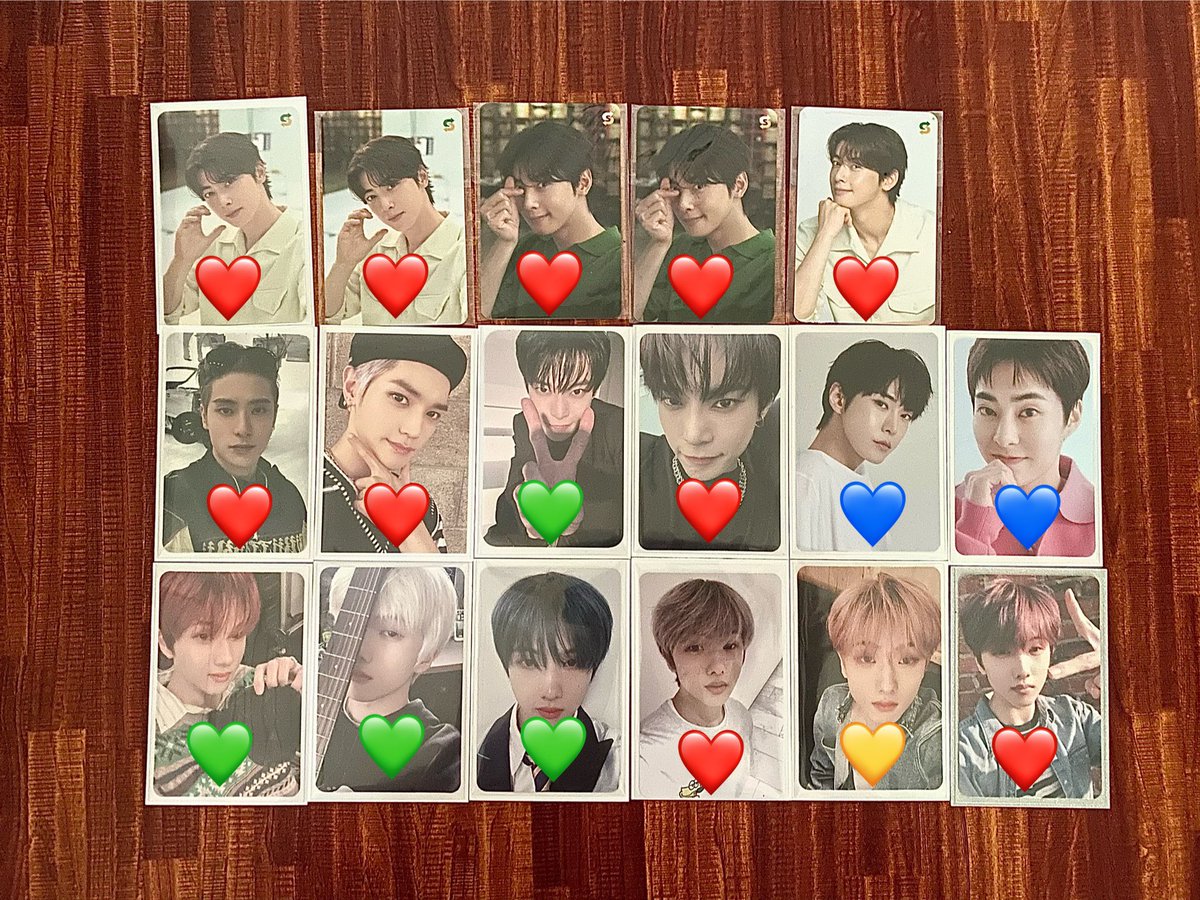 baekying625's tweet photo. WTS‼️
💙-RM5
❤️-RM10
💚-RM15
💛-RM25
but and get free album‼️（random）
✔️nego
📮WM RM8 EM RM13(jnt)
dm for condition video🫶🏻
freebies will be given💌

hmu if u want to buy🙈
#pasarnct #pasarastro #pasarNCTmy https://t.co/Cm21UbHIQv