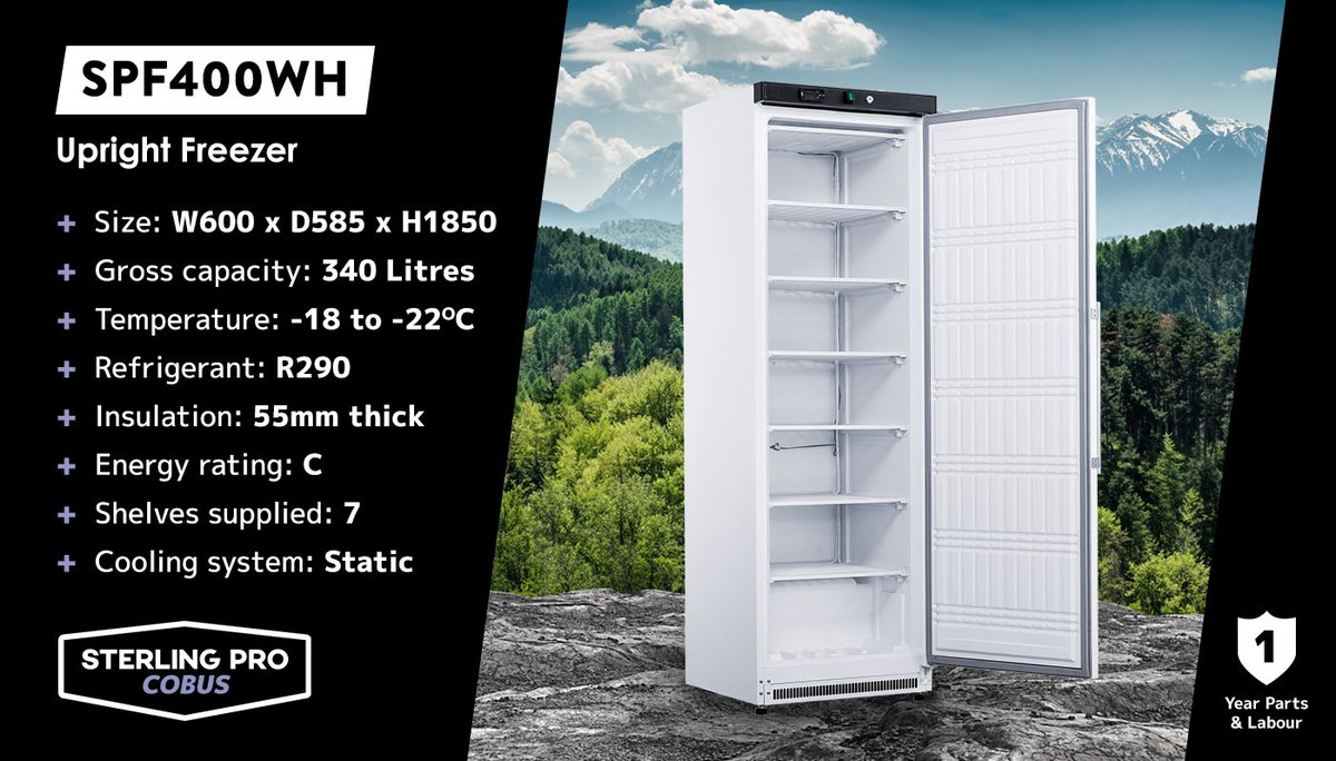 The SPF400WH white upright #freezer is tailored for busy #commercialkitchens, ensuring precise temperature control for various standard frozen items. Powered by efficient hydrocarbon refrigerants, it minimises operational costs.

📖 𝗟𝗲𝗮𝗿𝗻 𝗺𝗼𝗿𝗲: eu1.hubs.ly/H06VFC10