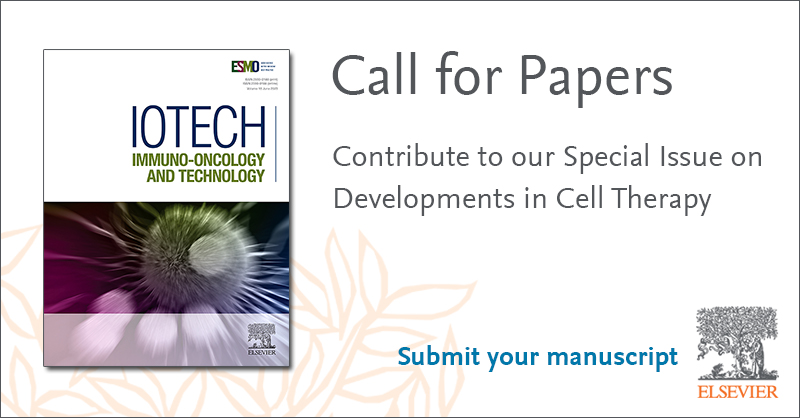 IOTECH invites submissions for our Special Issue on Developments in Cell Therapy. Submission deadline: 8 March 2024. Find out more and submit your manuscript ➡️ spkl.io/60154sUYl @esmo_iotech