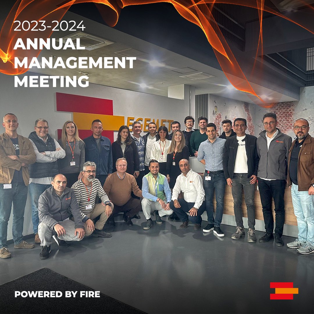 egemetforge's tweet photo. We held our annual management meeting, where we determined our goals and strategies for 2023-2024, with the participation of all our members.

#egemet #egemetforge #annualmeeting #managementmeeting #strategy #vision #goals #poweredbyfire https://t.co/m5vgajK2wL