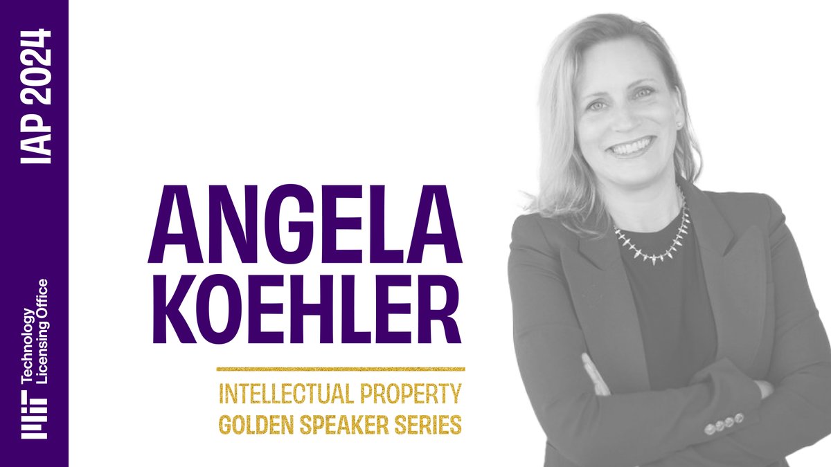 MIT_TLO's tweet photo. Excited for our Golden Speaker Series kickoff with Angela Koehler on Friday, January 12th! Join us for an insightful discussion on entrepreneurship. Register: https://t.co/KOIEERKo8y https://t.co/nehq0RDI1n