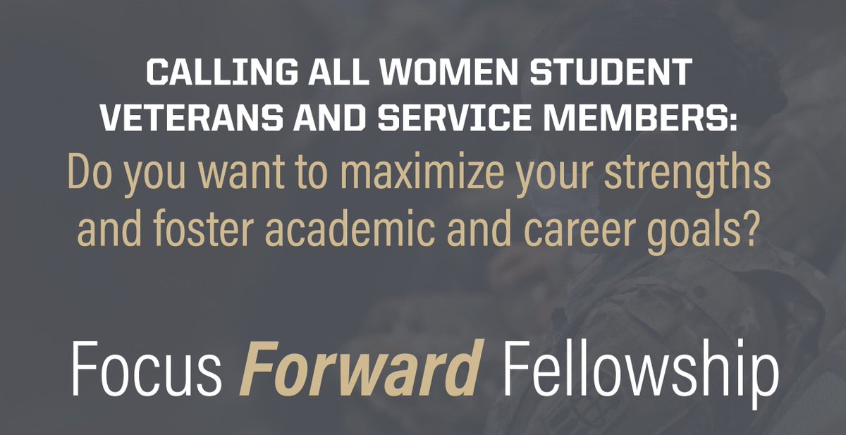 Calling all women student veterans &amp; service members: 
Do you want to maximize your strengths and foster academic and career goals? #FWDFellows is for you!
ℹ️  Attend a virtual info session: bit.ly/FWDInfo2024
🎓  Or visit mfri.purdue.edu/FWDFellows