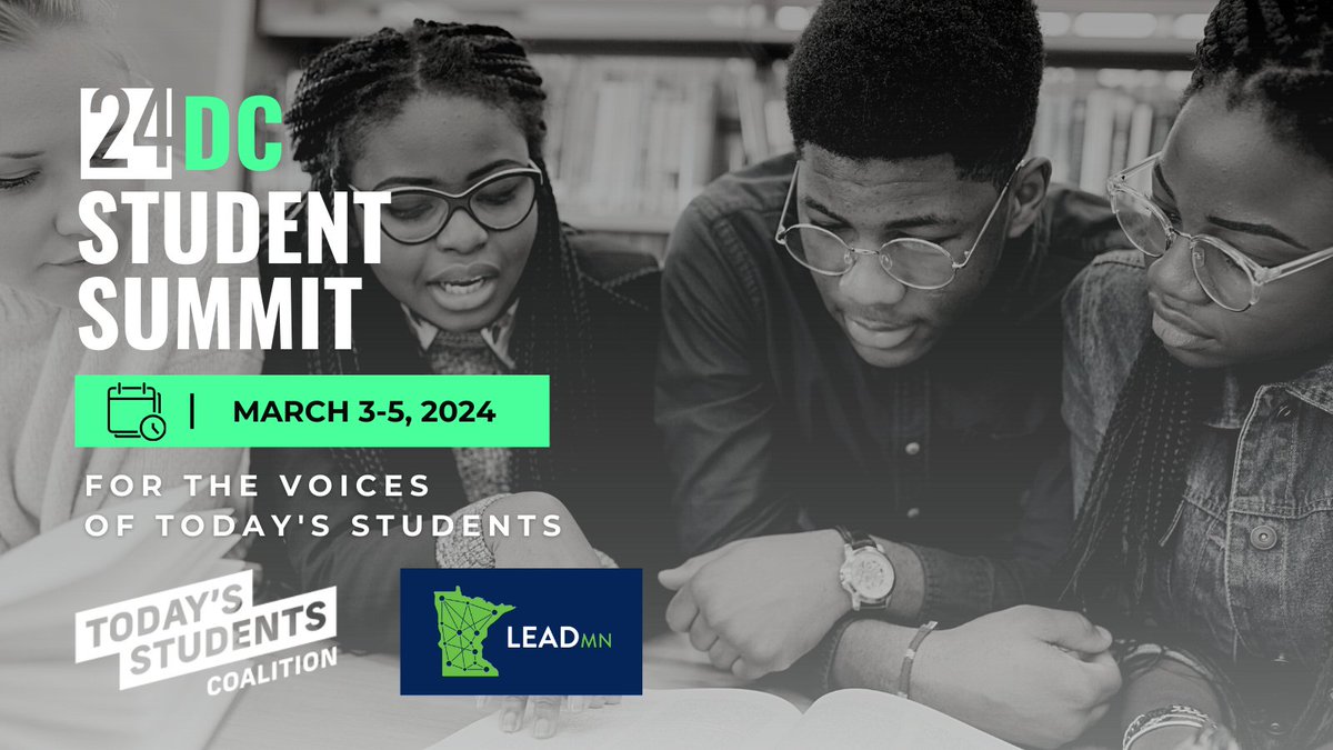 TSC is offering #TodaysStudents the opportunity to visit Washington, DC, for advocacy workshops, storytelling training, & meetings with federal policymakers! Register for the 2024 DC Student Summit: bit.ly/3Qubds2