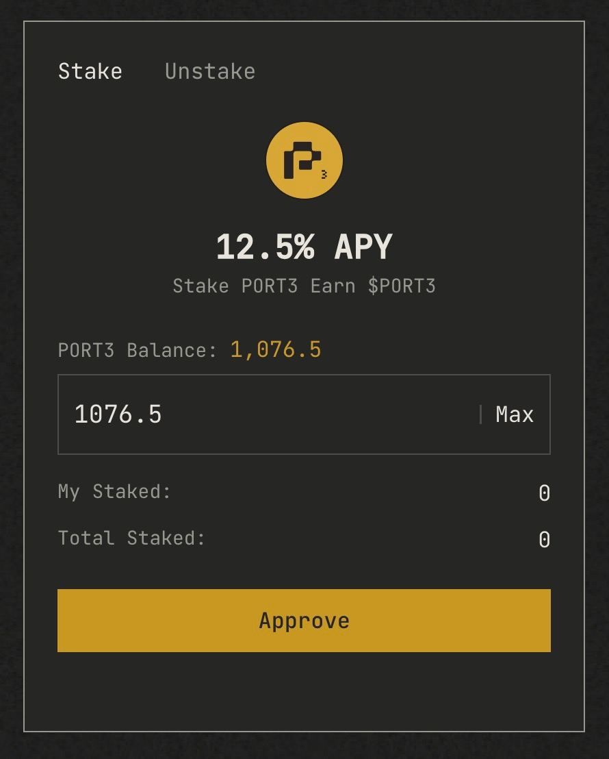 Port3Network's tweet photo. Staking feature goes live tomorrow

Stake your $PORT3 token to earn. Your unclaimed and unvested Airdrop $PORT3 tokens can also be staked by default. Yeild will be released per claim💹 https://t.co/kNUKQ5U24K
