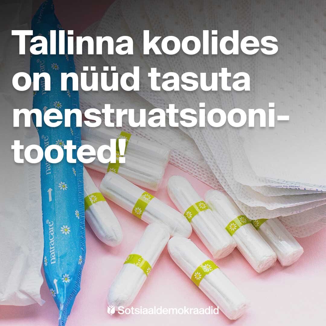 sotsnataliemets's tweet photo. Tallinna munitsipaalkoolidesse tulevad tasuta menstruatsioonitooted.

Hiljemalt veebruari lõpuks on kõikides Tallinna koolides tualetteruumides tasuta kättesaadavad tampoonid ja sidemed. https://t.co/ixlCMqrMMk