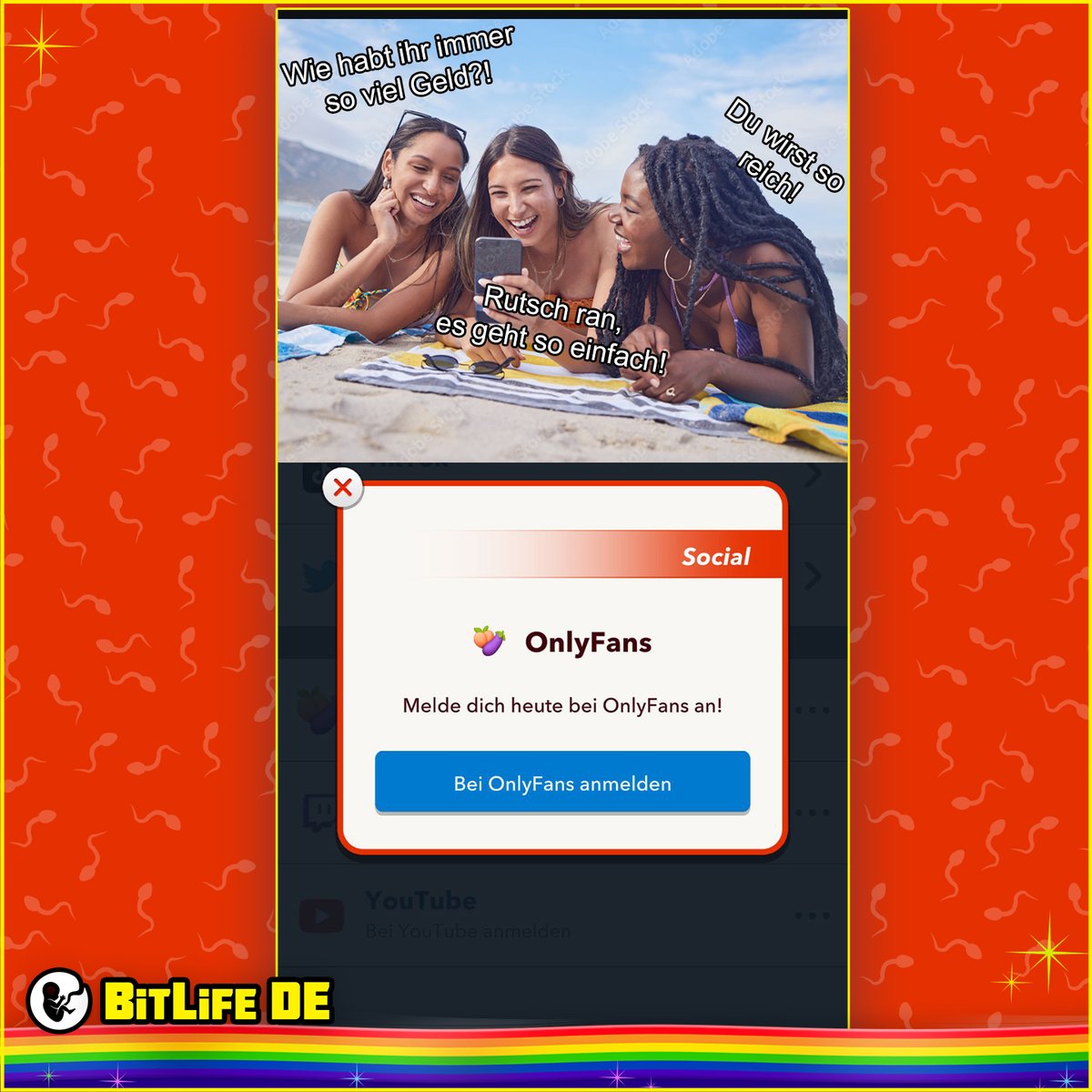 BitLife_DE's tweet photo. Hast du einen attraktiven Bitizen, der Geld mit seinem Körper verdienen möchte? Sei nicht scheu, melde dich an auf der "bösen Seite" und sauge deinen Simps das Geld aus der Tasche!
Ab heute in BitLifeDE verfügbar
#SocialMedia #SideHustle #BitLifeDE https://t.co/LHtL8DQ8q8