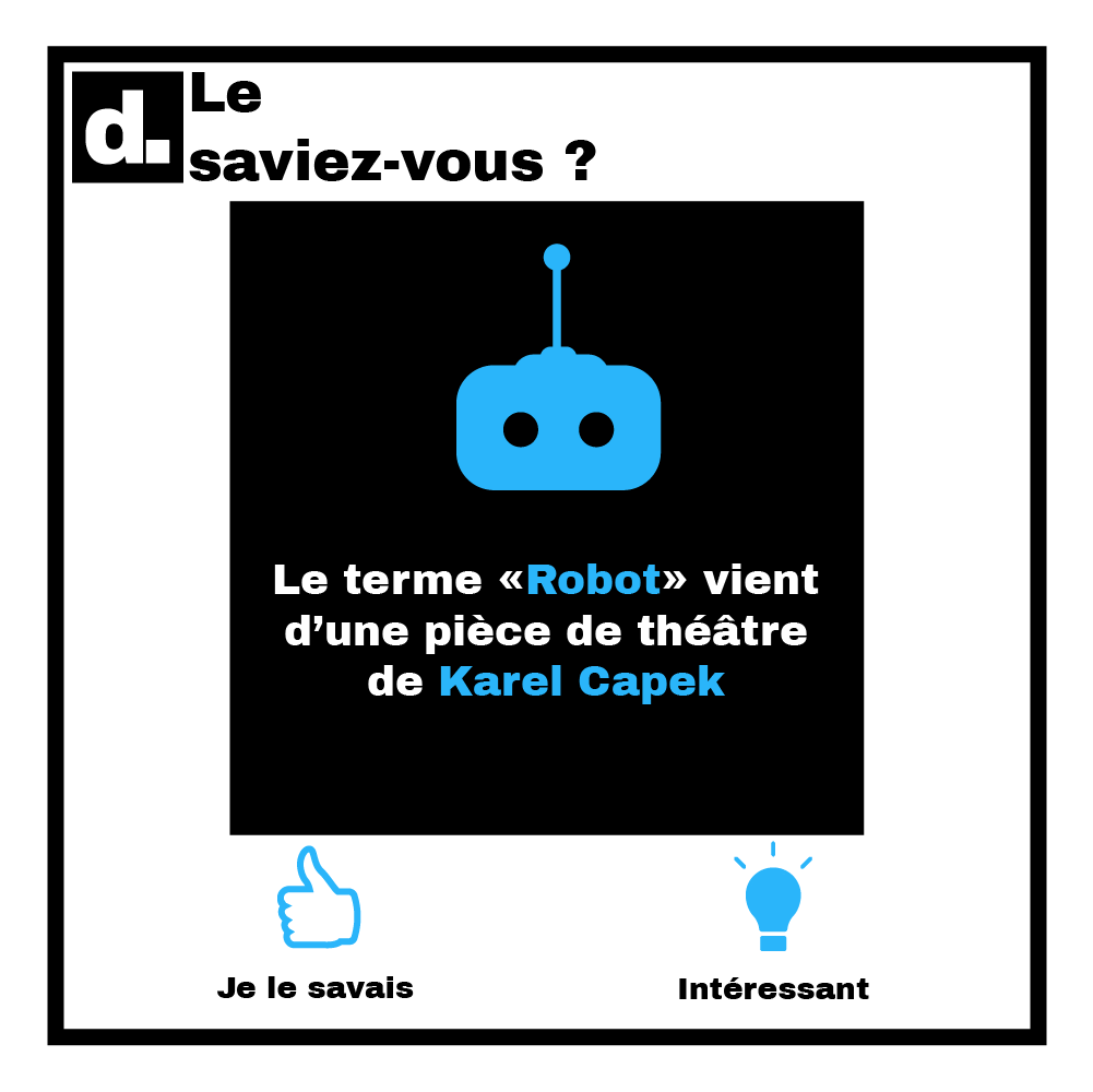 Do_Docaret's tweet photo. 💡 LE SAVIEZ-VOUS 💡

Source 👉 https://t.co/q9f4V5ezQI.

#lesaviezvous #robot #karel https://t.co/P1ihMEAH7A