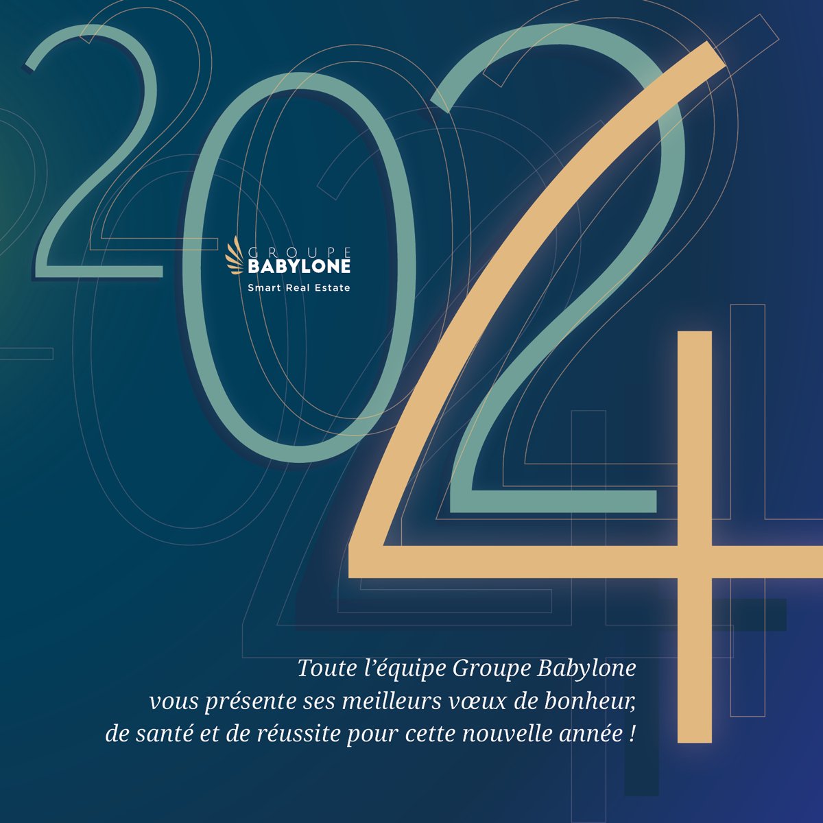 Toute l’équipe Groupe Babylone vous présente ses meilleurs vœux de bonheur, de santé et de réussite pour cette nouvelle année !
